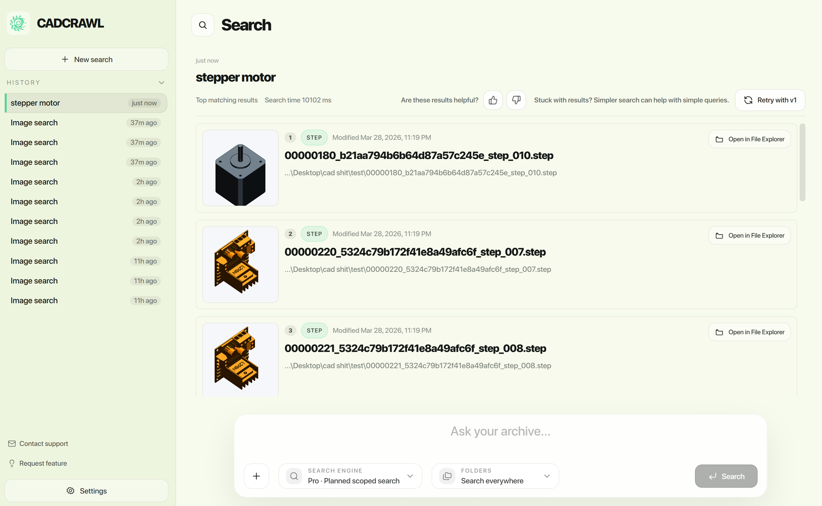 Screenshot 1 of CADCrawl
