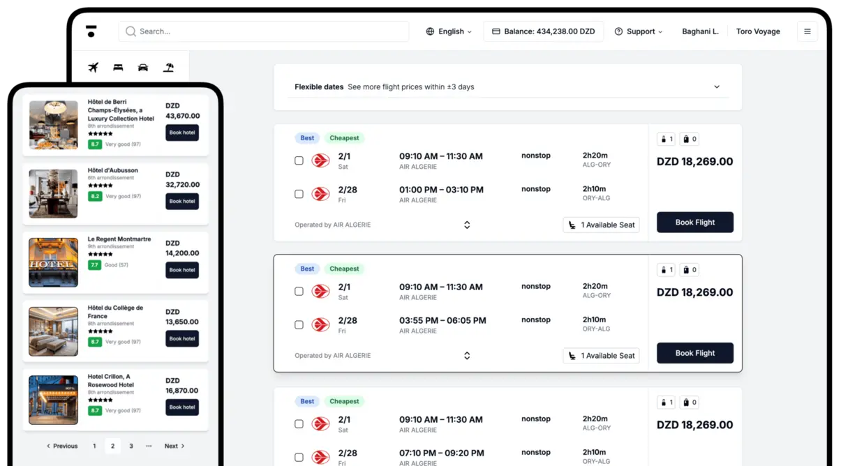 Screenshot 1 of FX-Port - B2B Travel Booking Platform