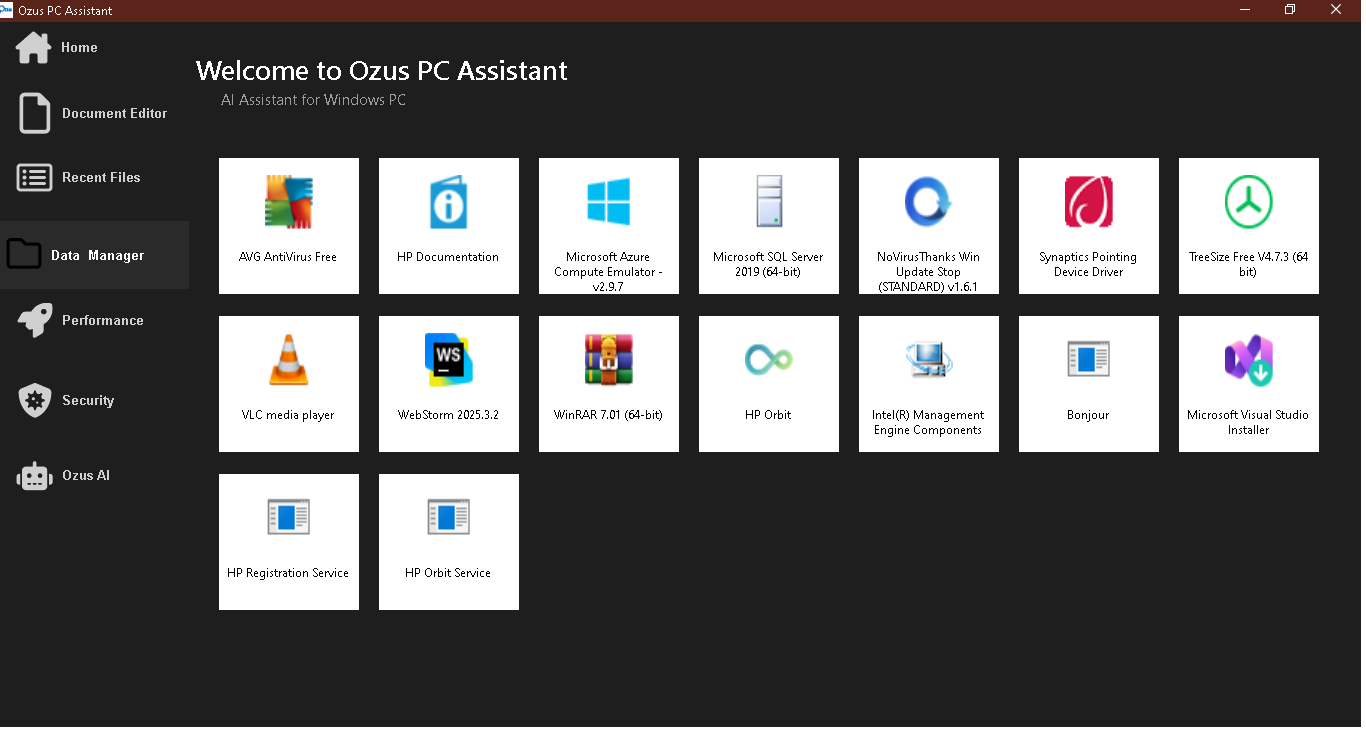 Screenshot 2 of Ozus PC Assistant