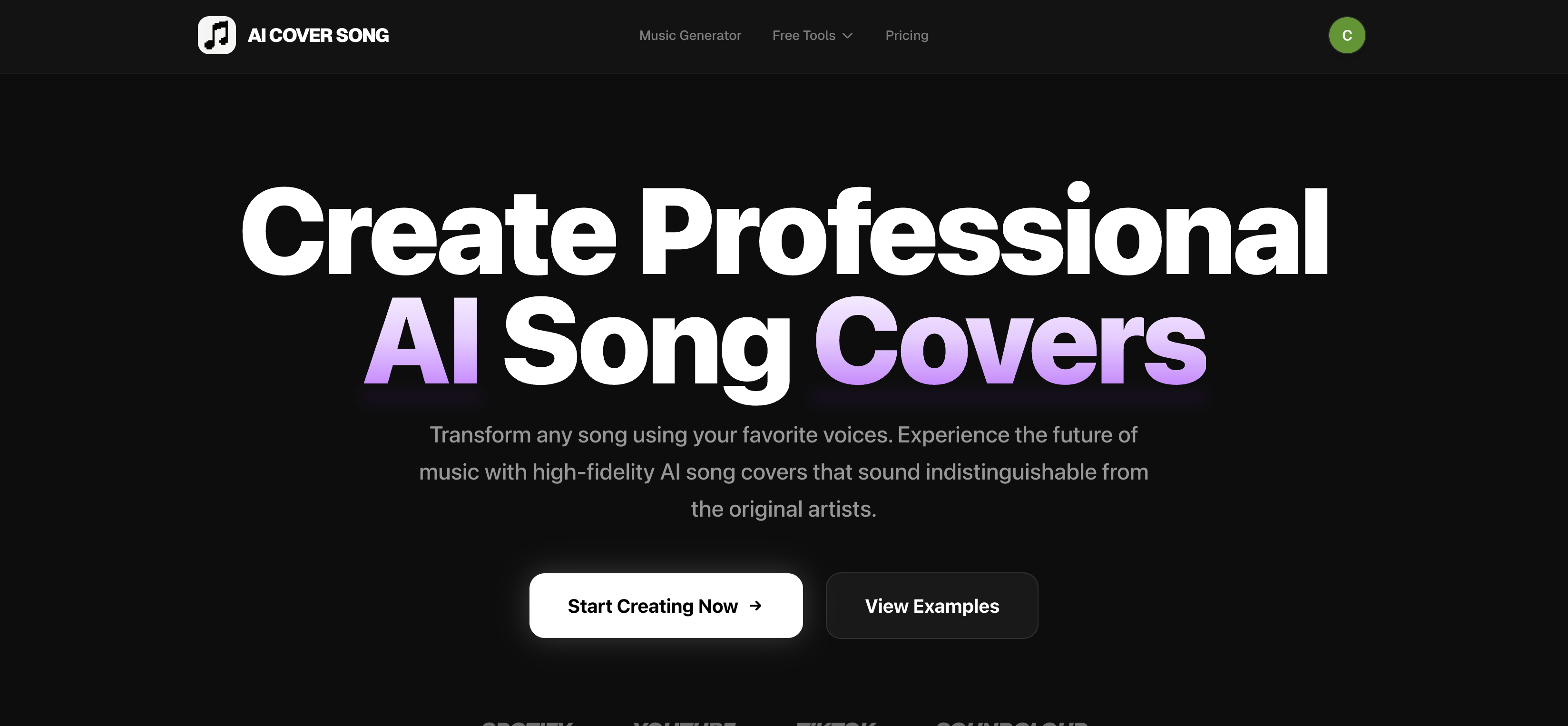 Screenshot 1 of AI Song Cover Generator