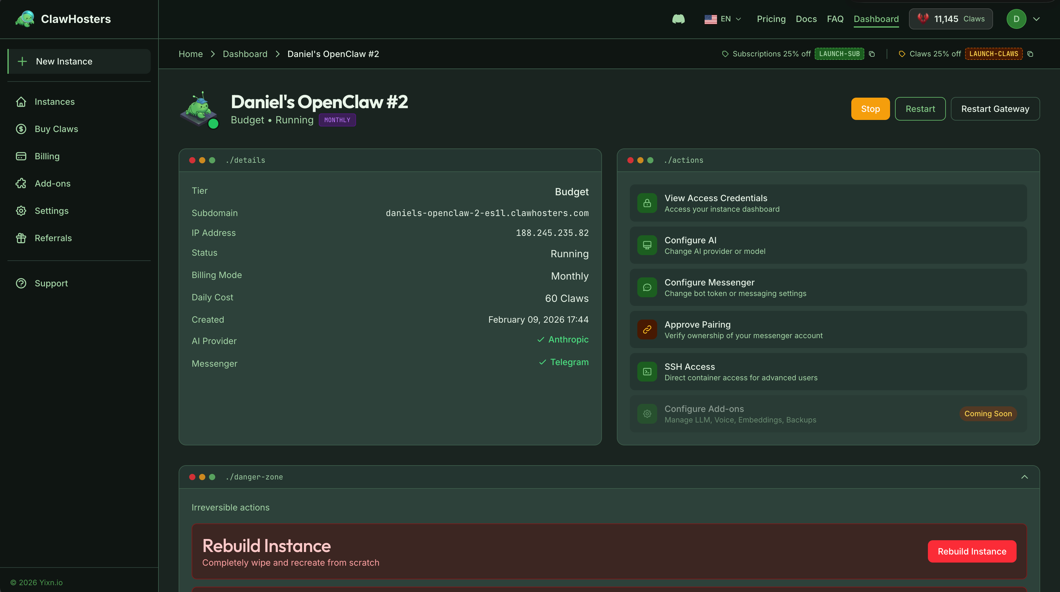 Screenshot 3 of Managed OpenClaw Hosting