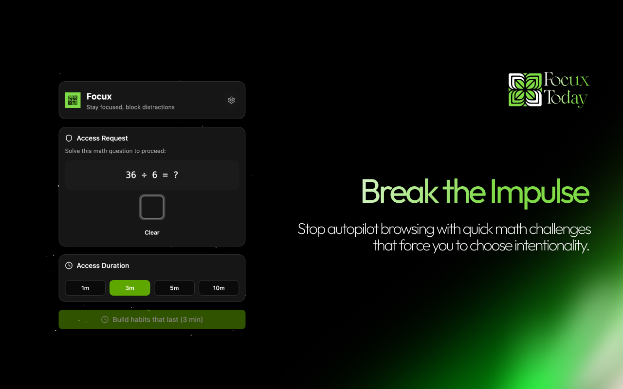 Screenshot 2 of Focux- Mindful Blocking
