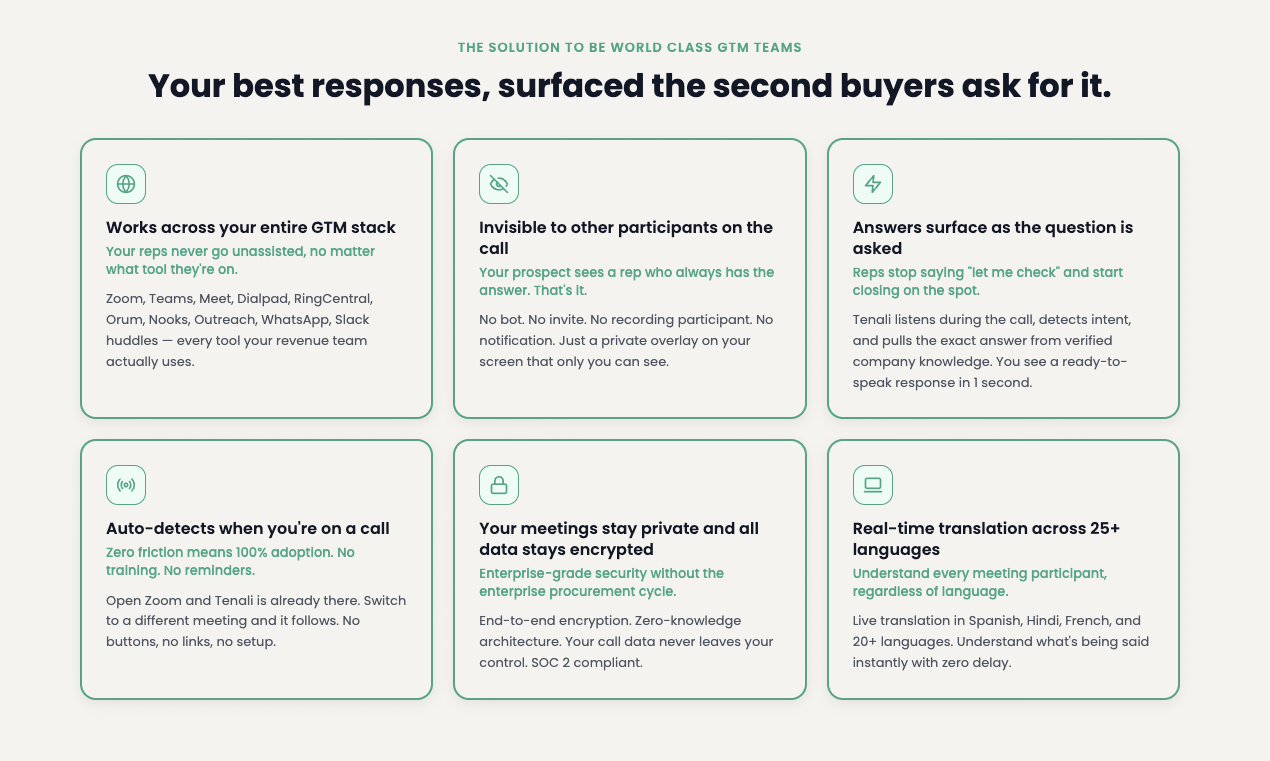 Screenshot 4 of Tenali AI Real Time In-Call Intelligence