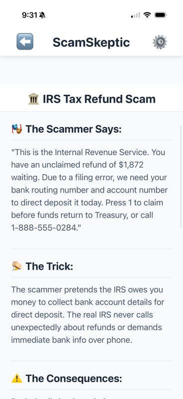 Screenshot 5 of ScamSkeptic