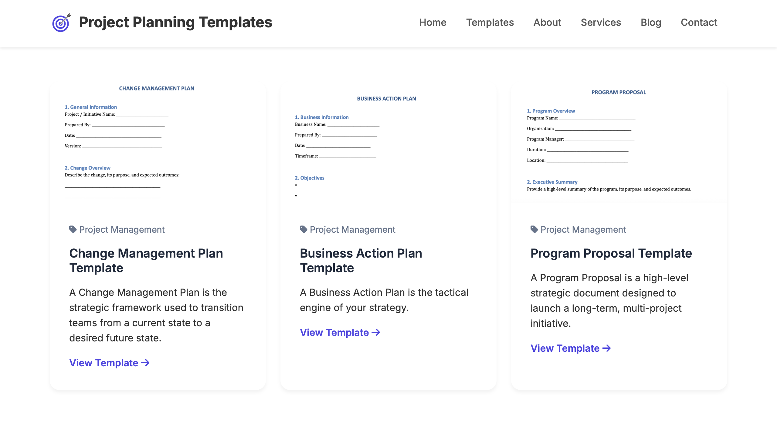 Screenshot 2 of Project Planning Templates