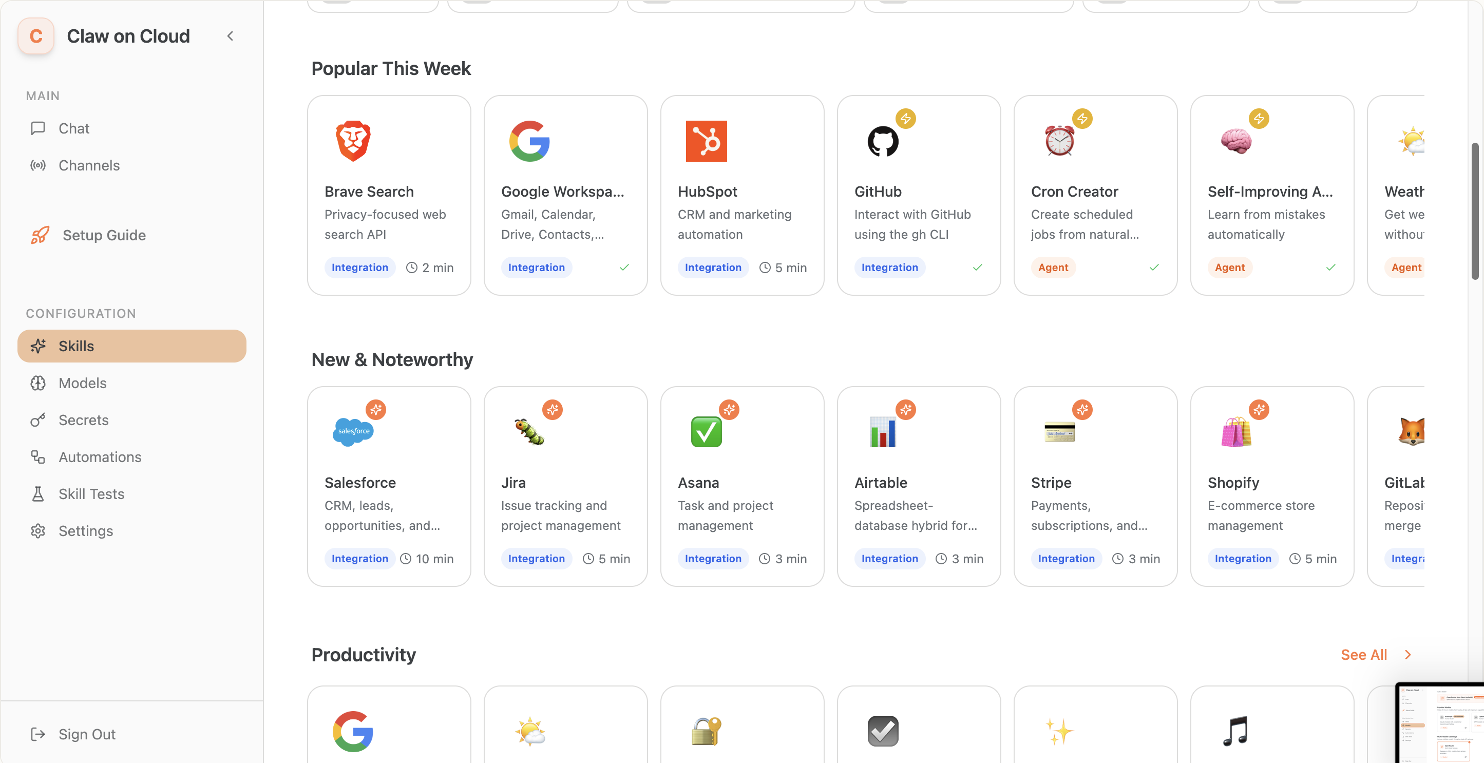 Screenshot 2 of Claw on cloud Openclaw but secure