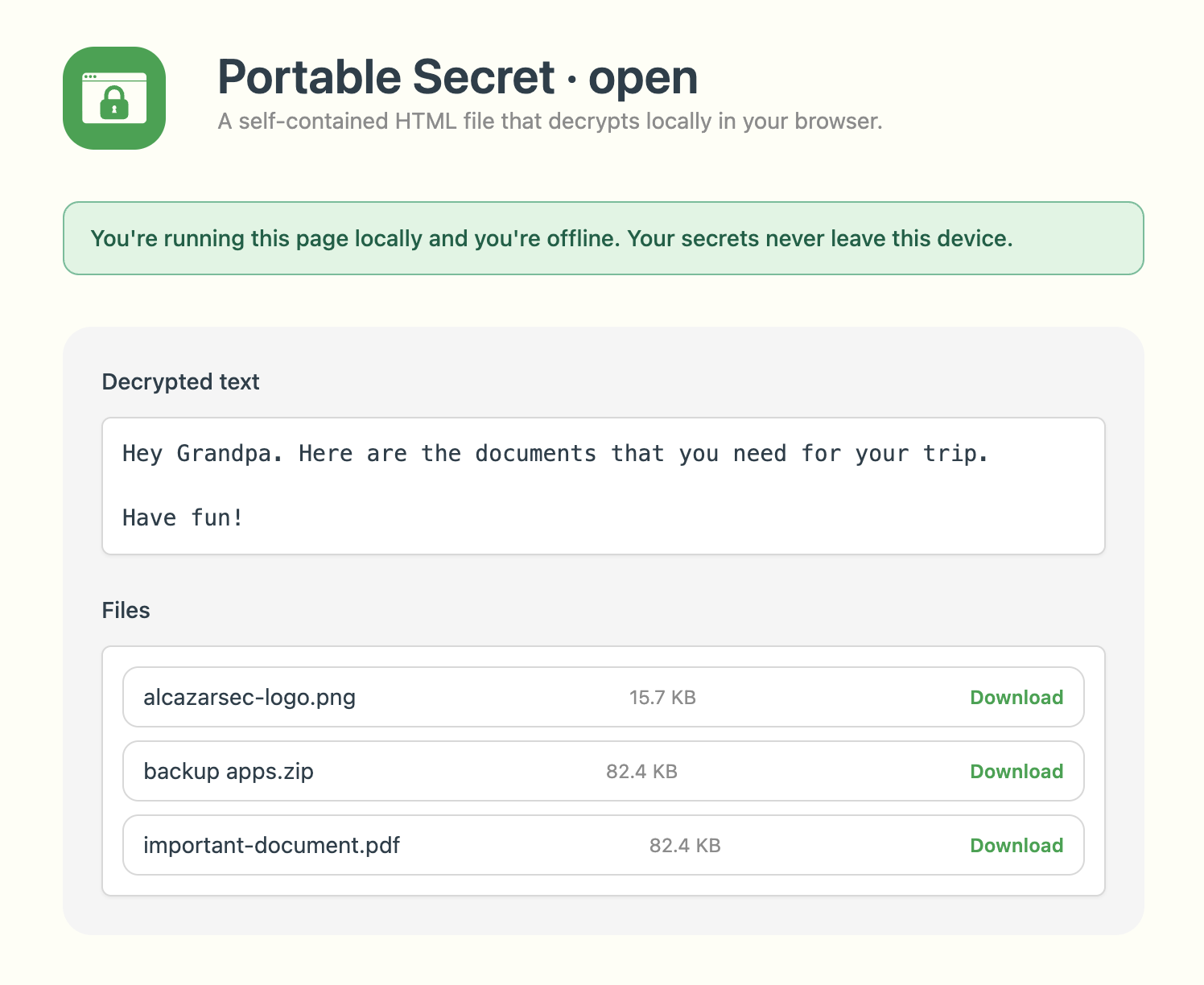 Screenshot 4 of Portable Secret