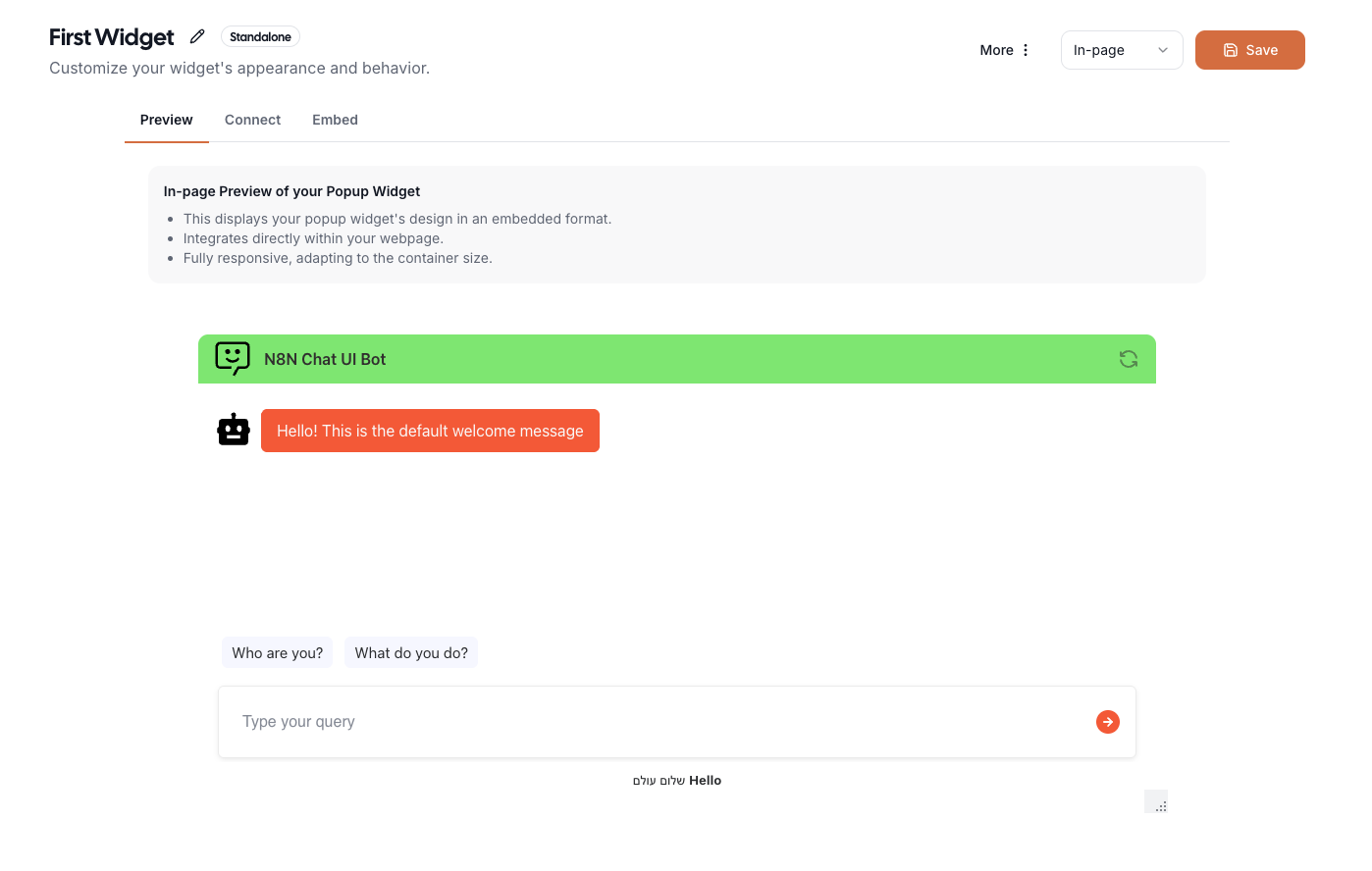 Screenshot 4 of N8N Chat UI