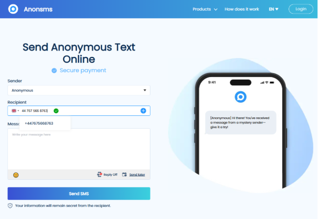 Screenshot 2 of Anonsms