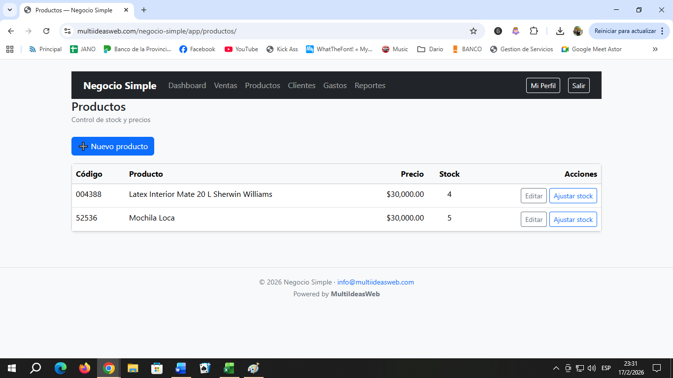 Screenshot 3 of Negocio Simple