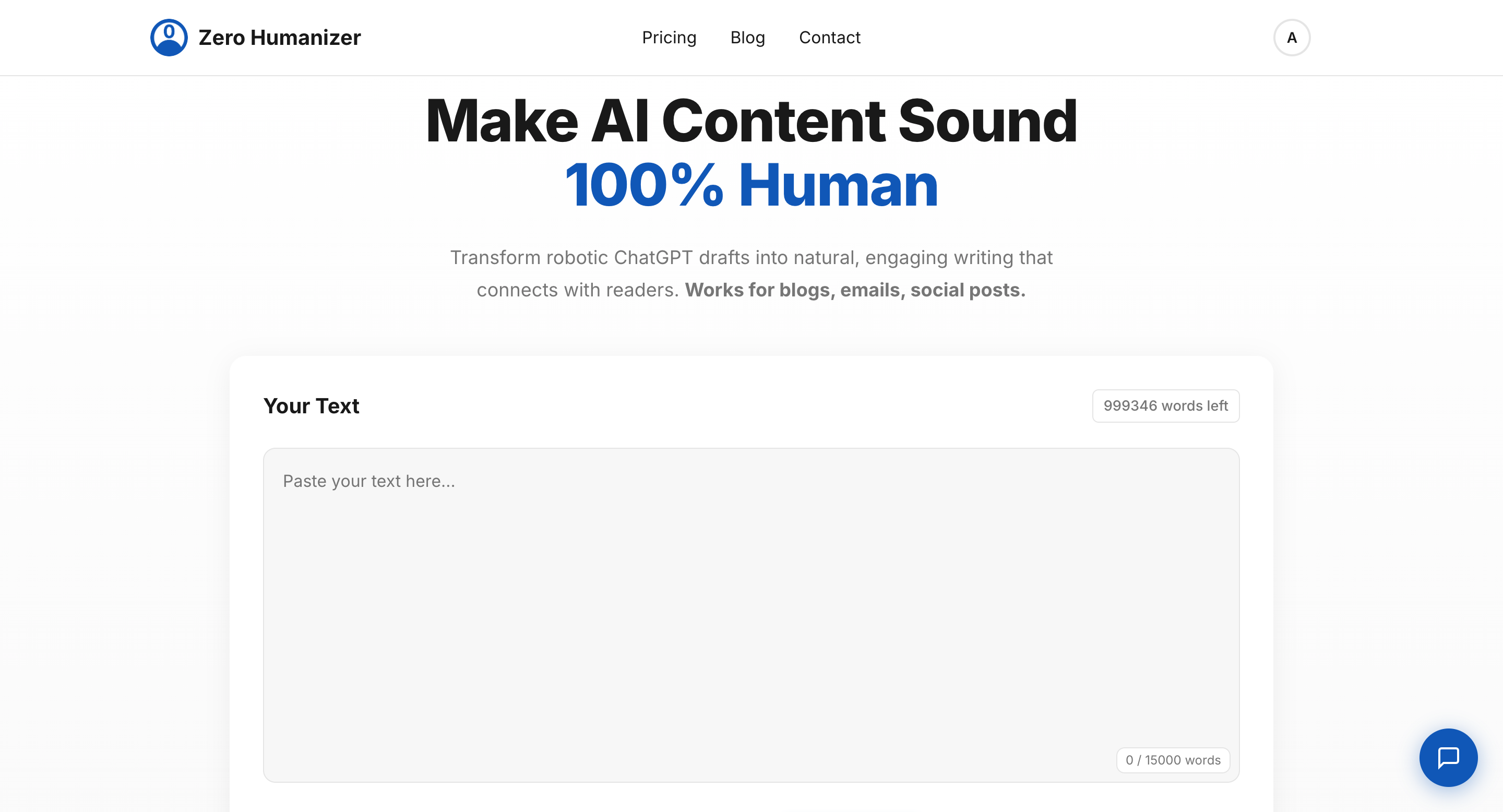 Screenshot 1 of Zero Humanizer