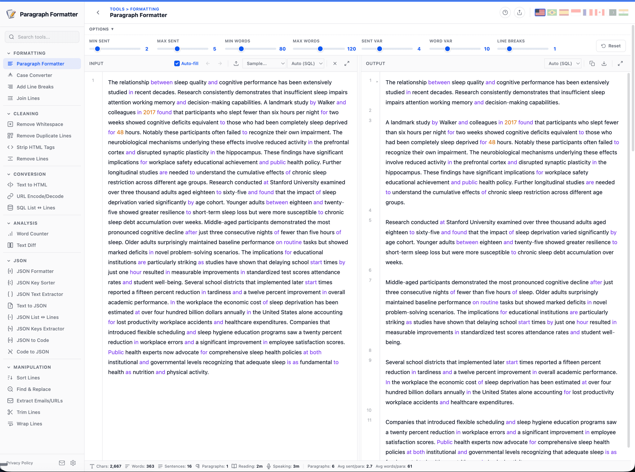 Screenshot 4 of Paragraph Formatter