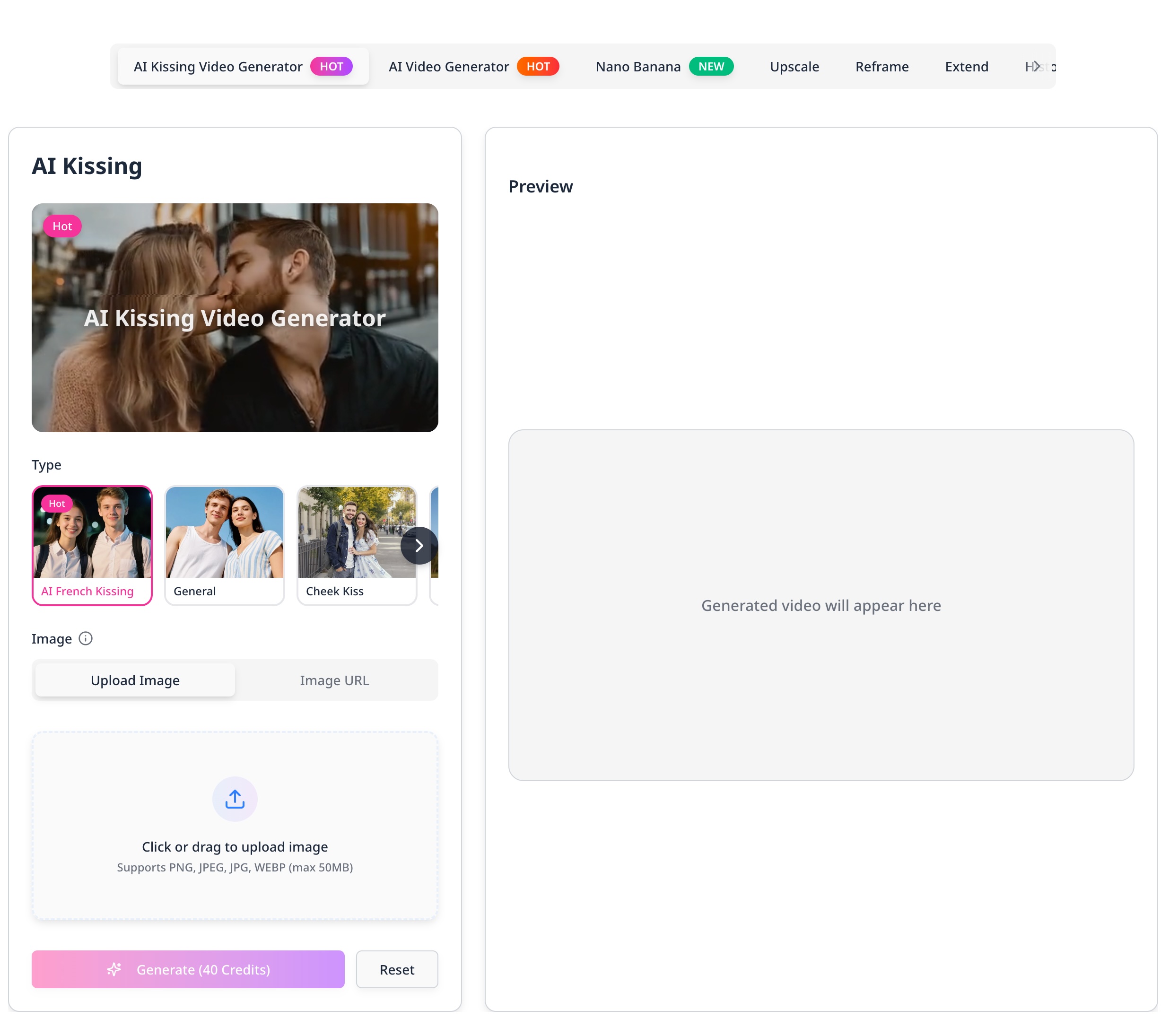 Screenshot 2 of AI Kissing Video Generator