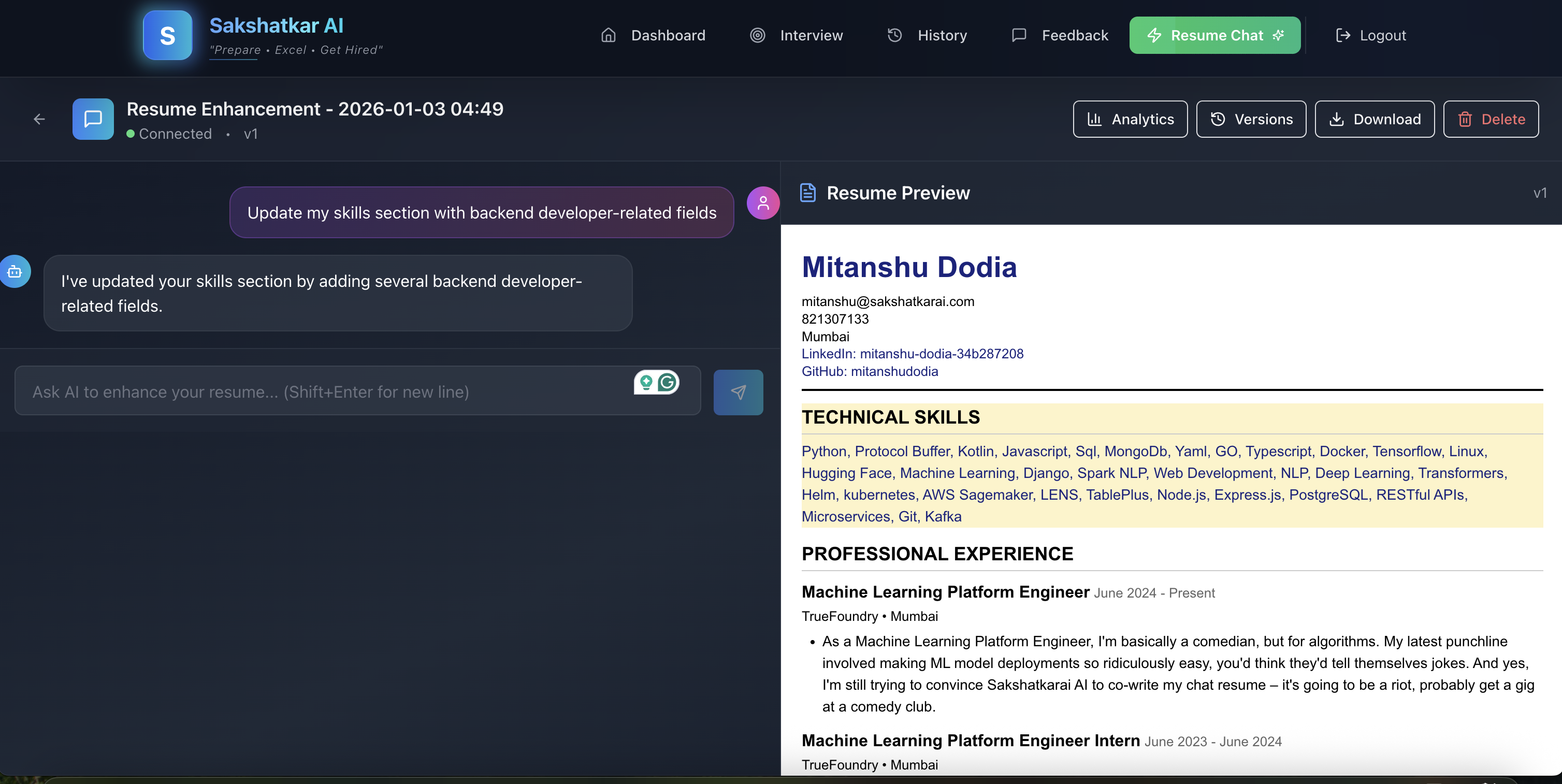 Screenshot 3 of Sakshatkar AI