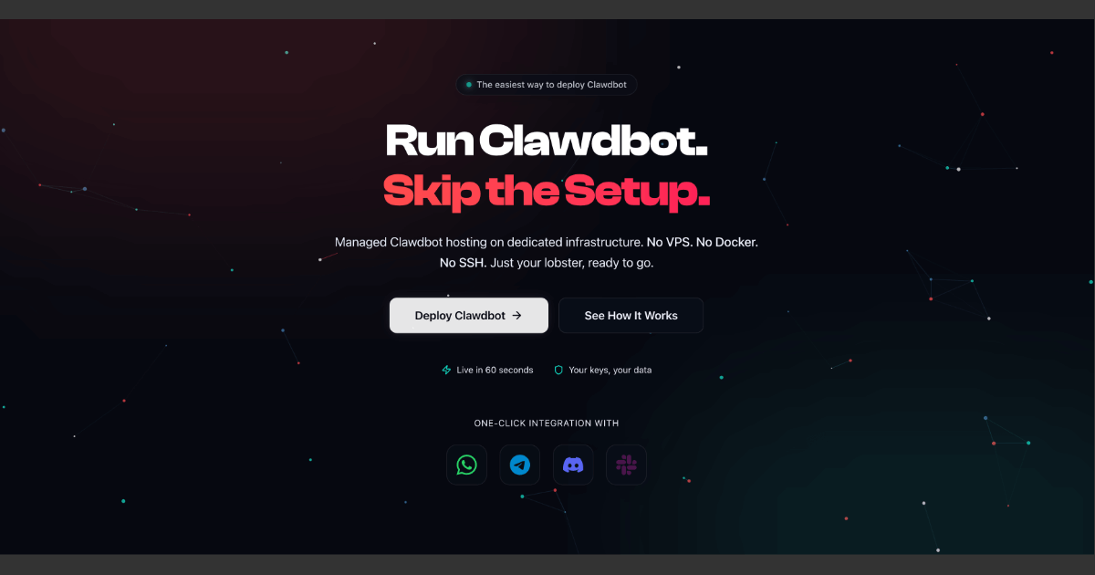 Screenshot 1 of ClawdHost
