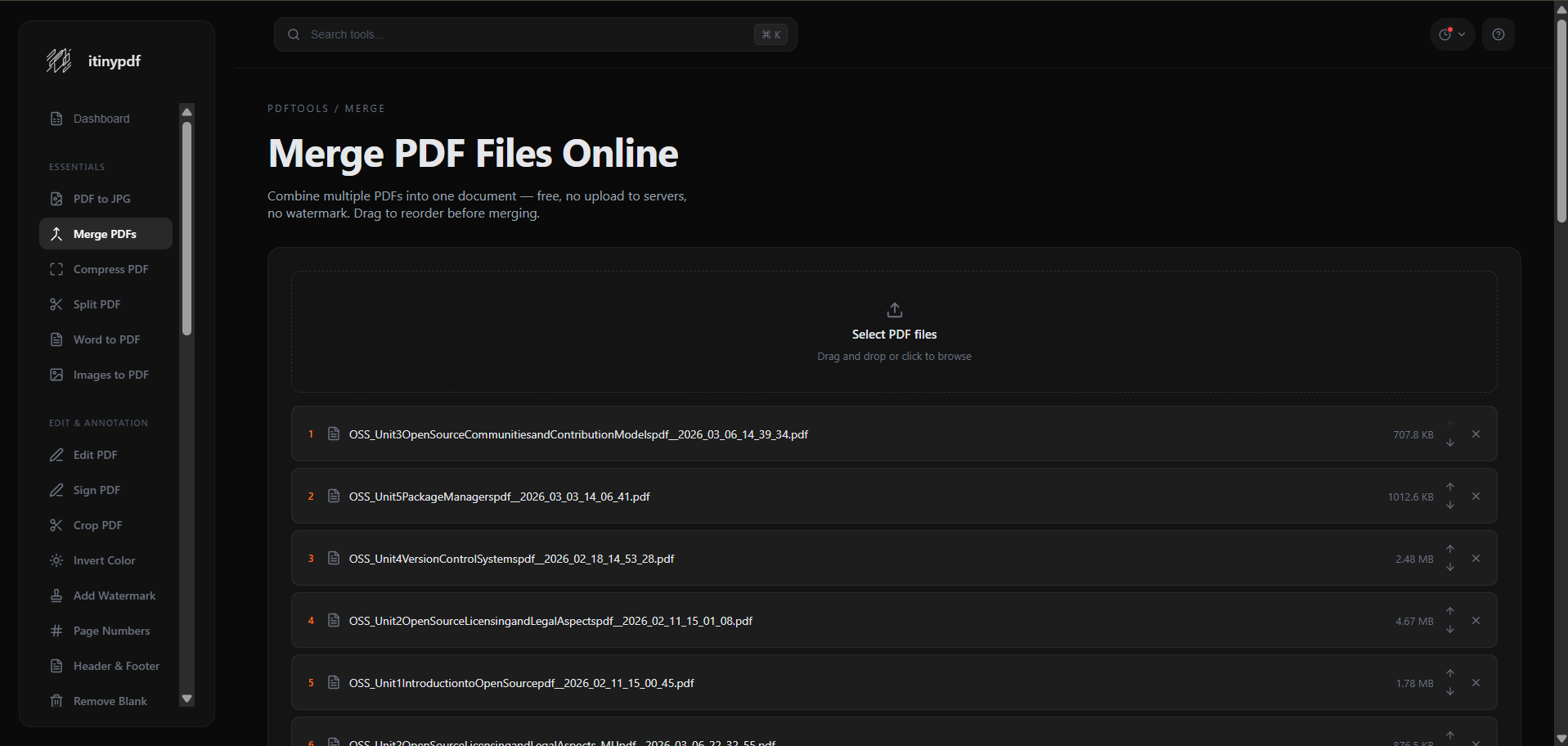 Screenshot 4 of itinypdf