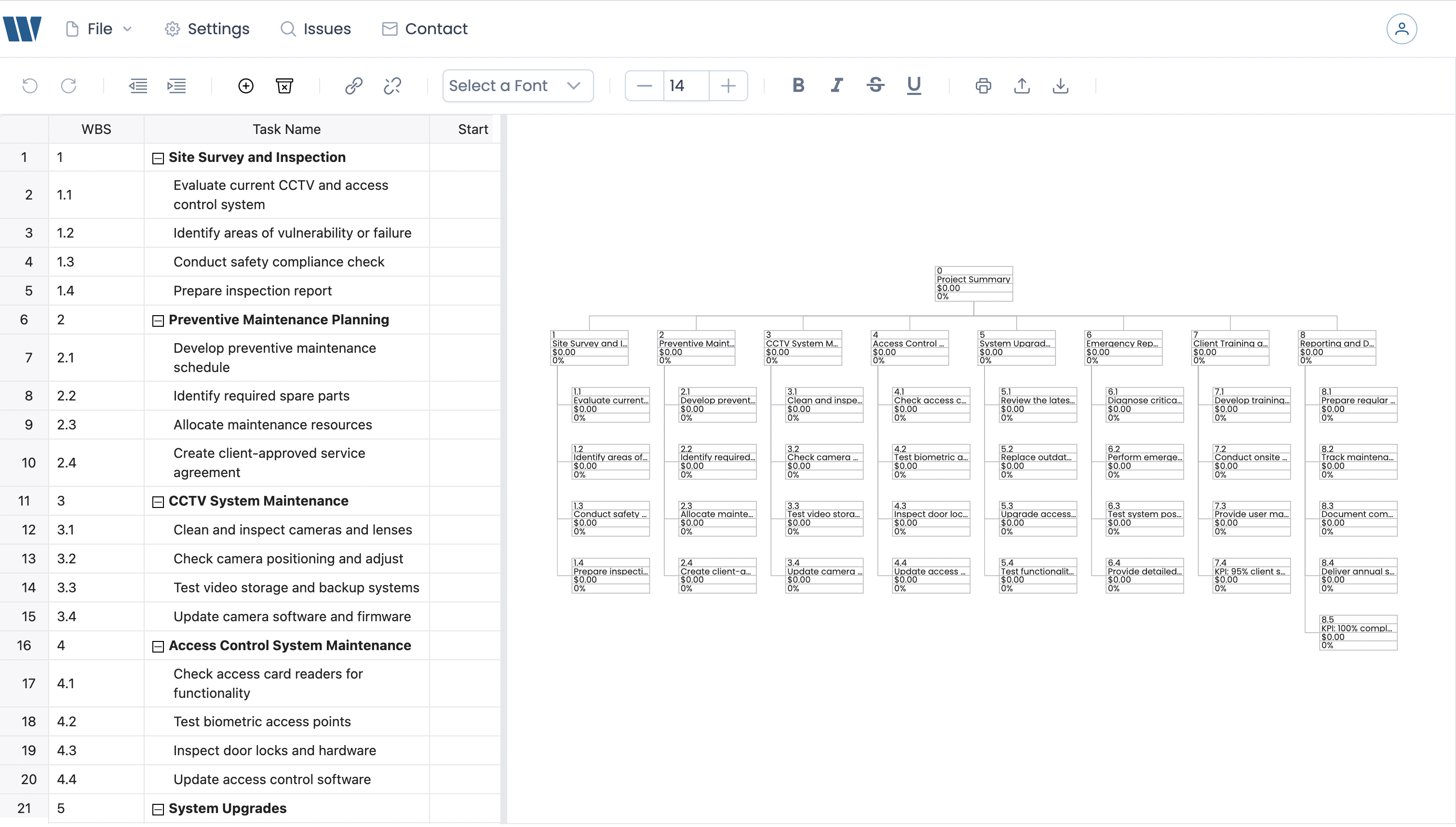 Screenshot 1 of wbscharts.co
