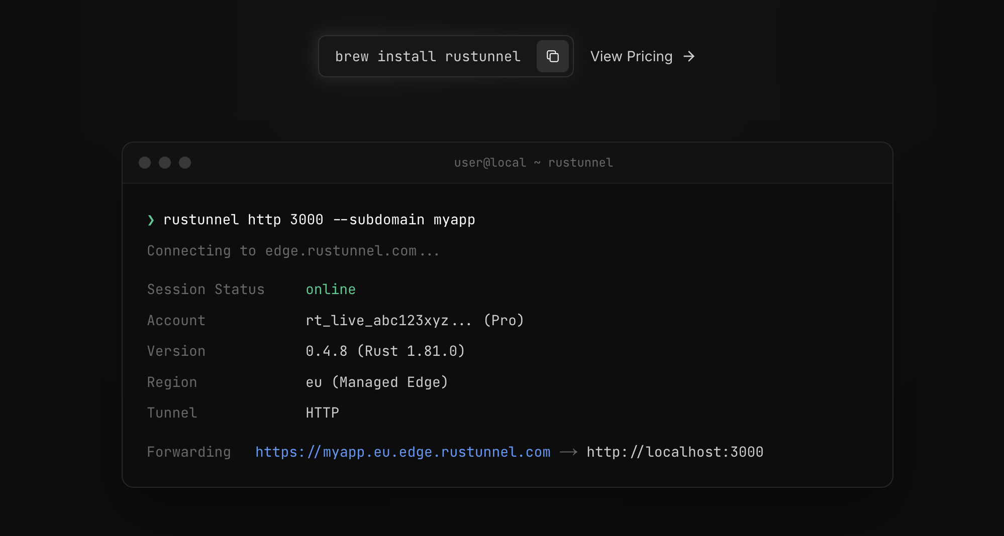 Screenshot 1 of Rustunnel