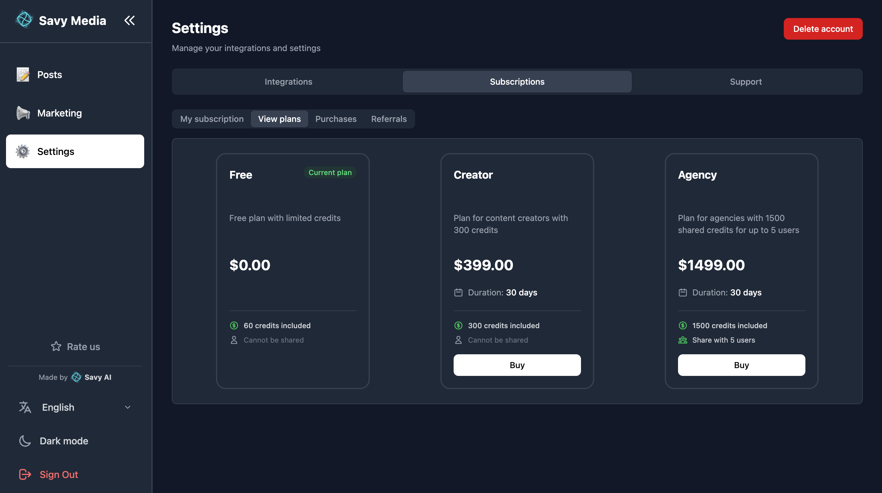 Screenshot 2 of Savy Media