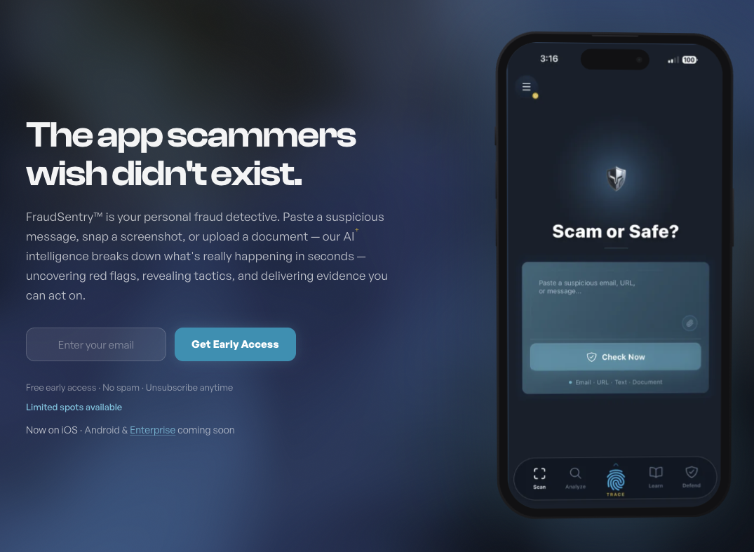 Screenshot 1 of FraudSentry