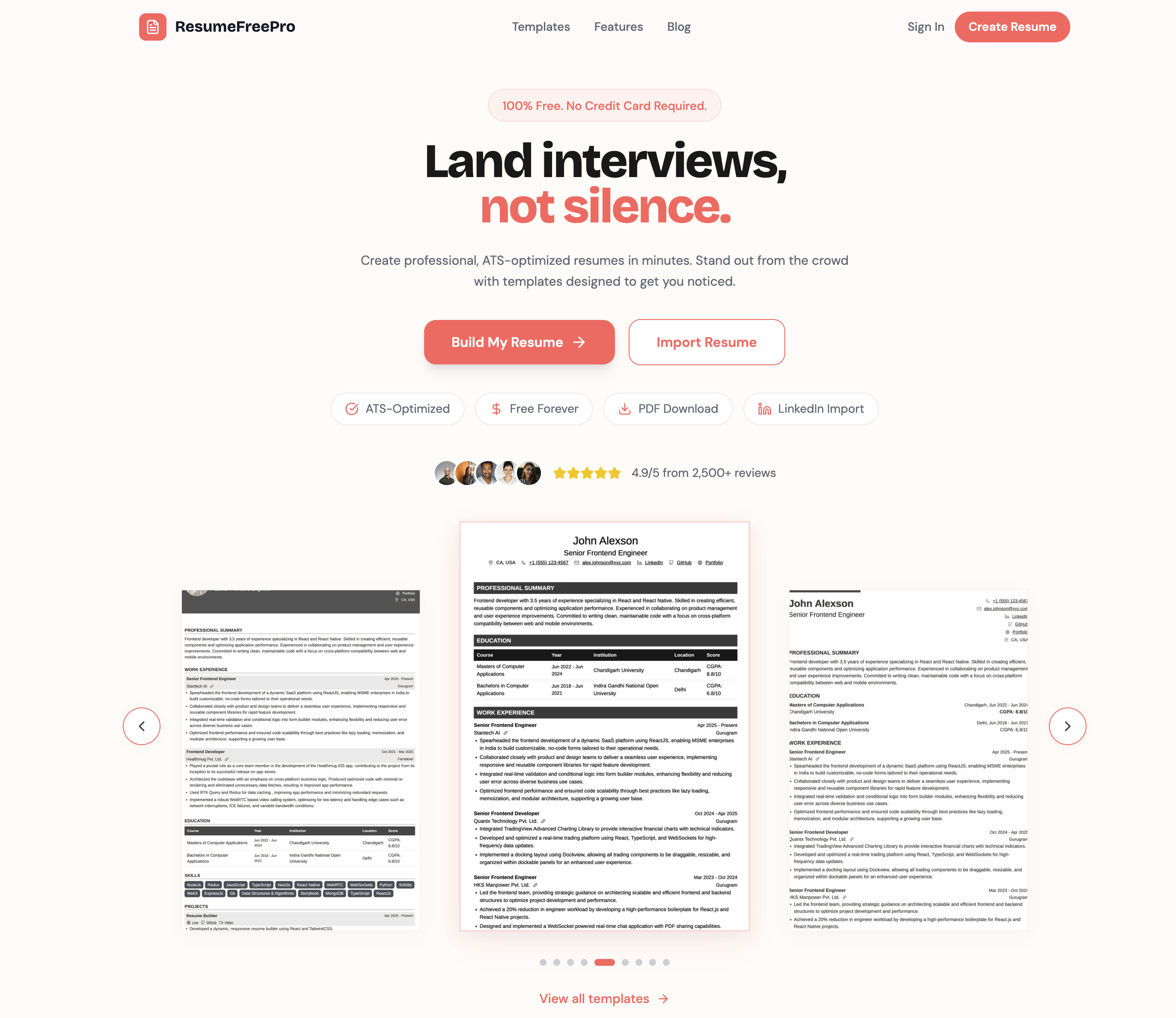 Screenshot 5 of ResumeFreePro