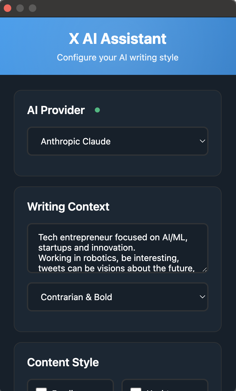 Screenshot 1 of X AI Assistant