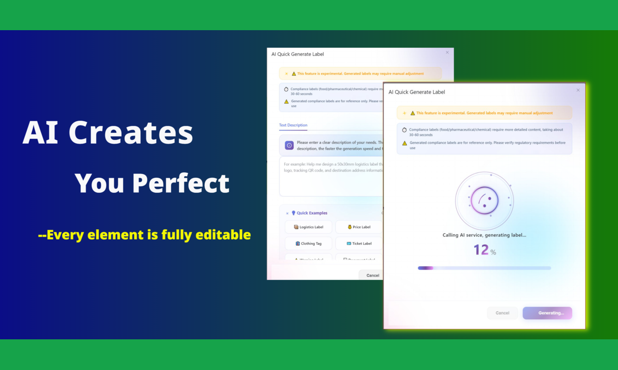 Screenshot 2 of AI-Powered Label Design Platform