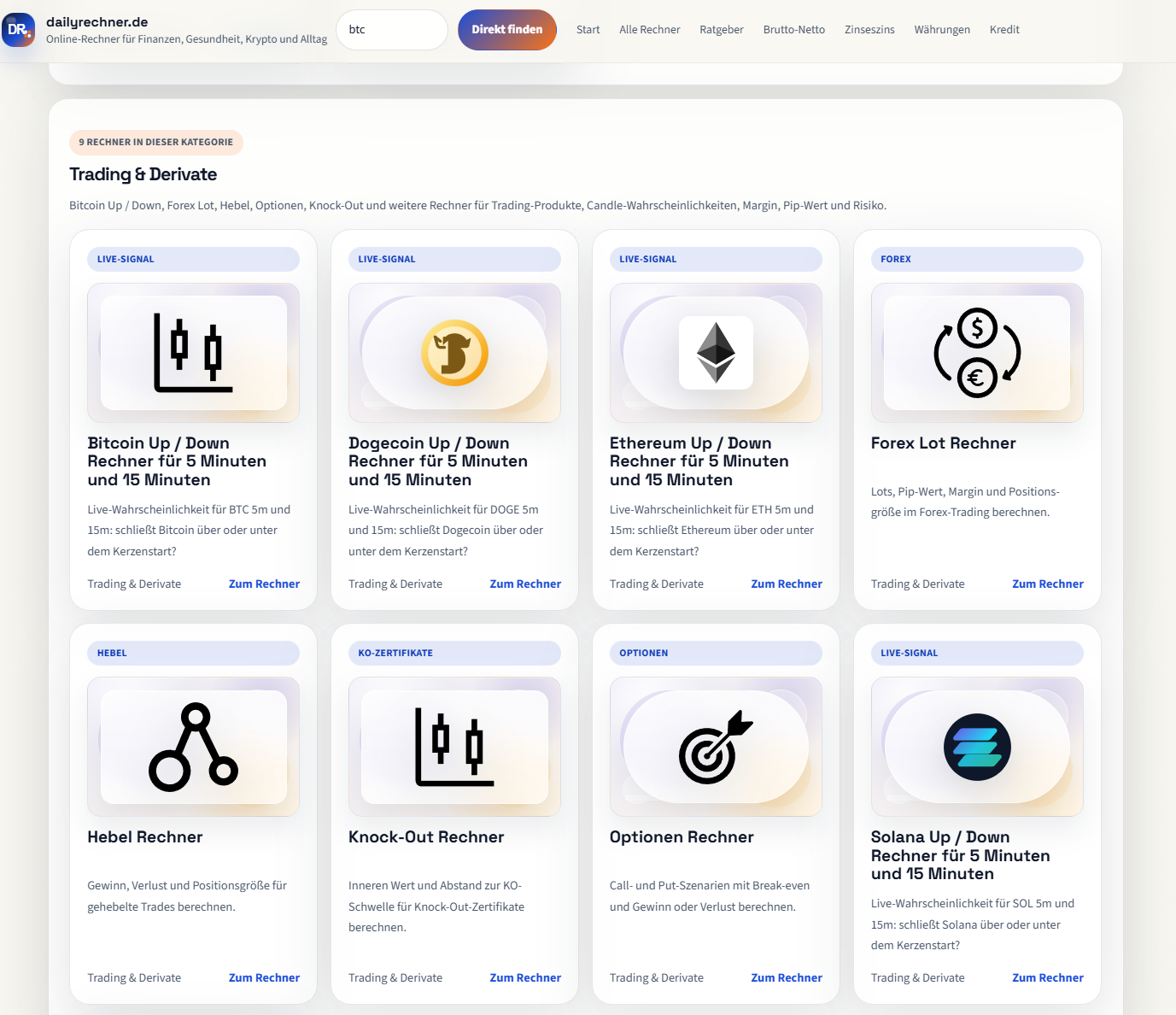 Screenshot 1 of Dailyrechner.de