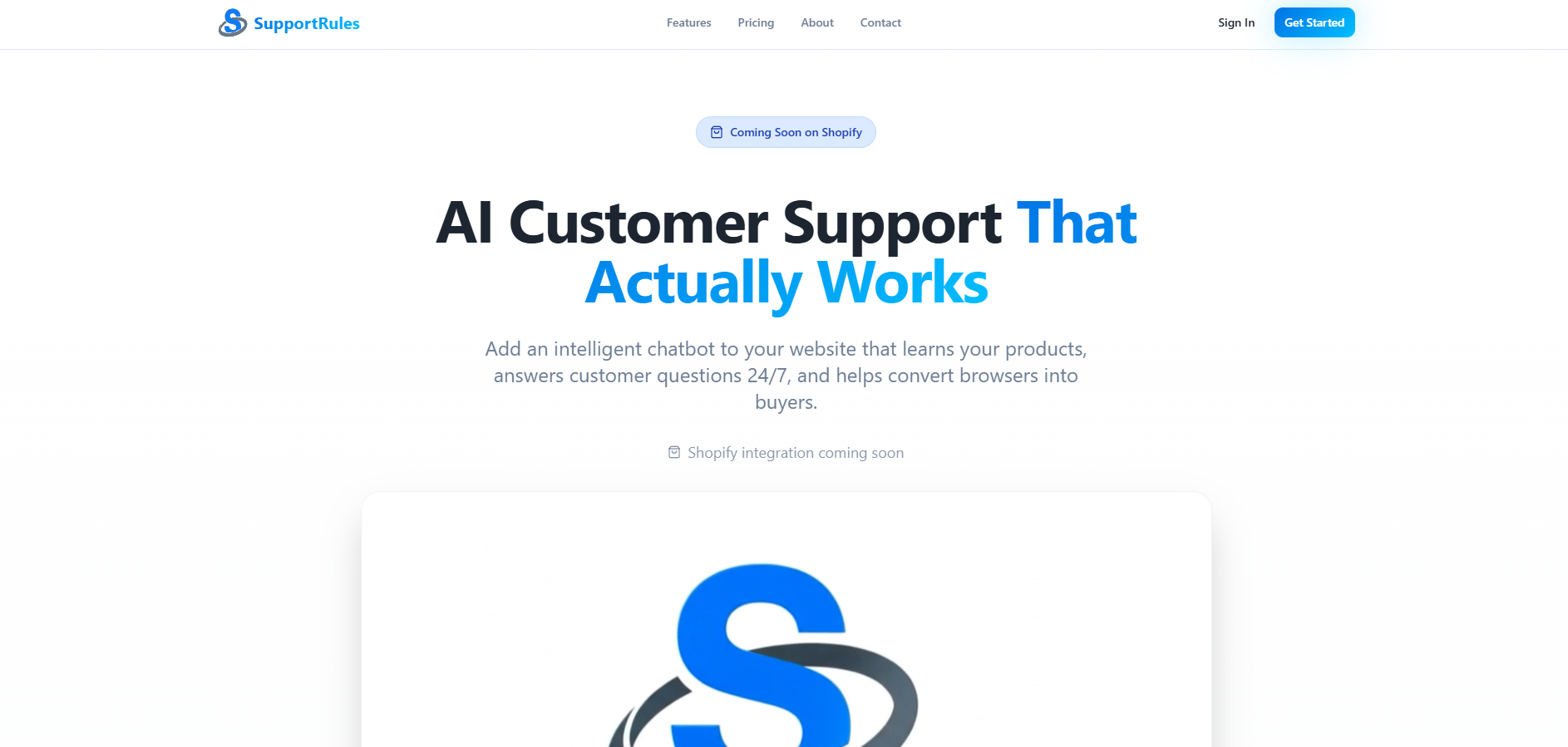 Screenshot 1 of SupportRules - AI Customer Support