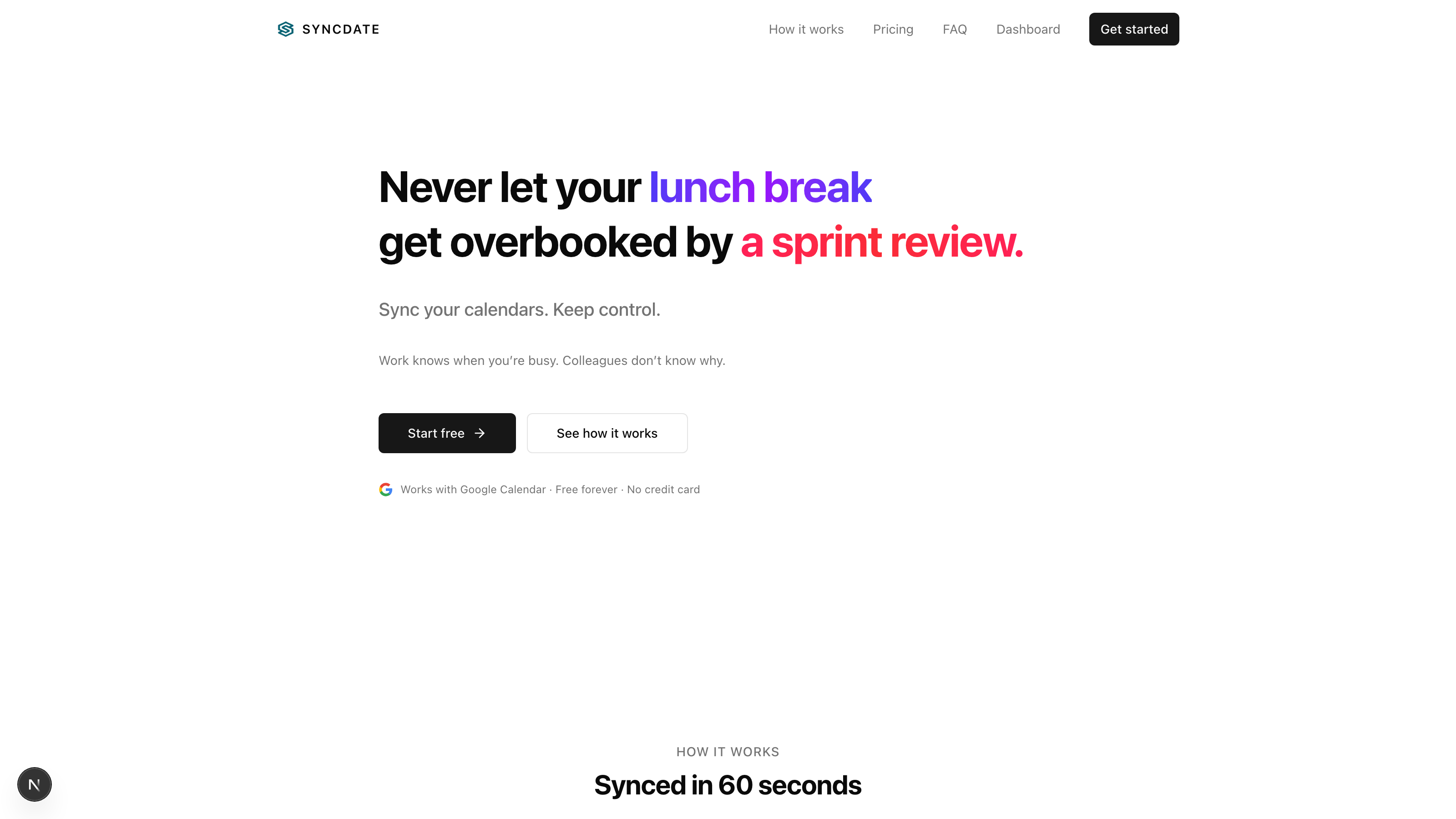 Screenshot 1 of SYNCDATE