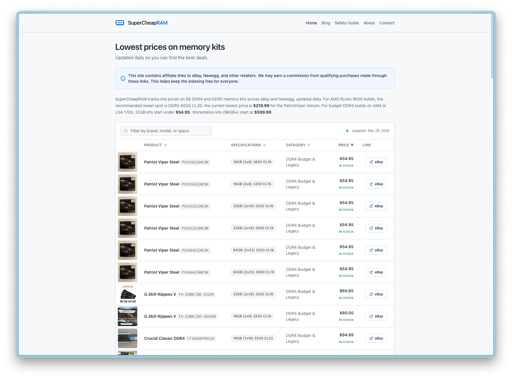 Screenshot 1 of SuperCheapRAM
