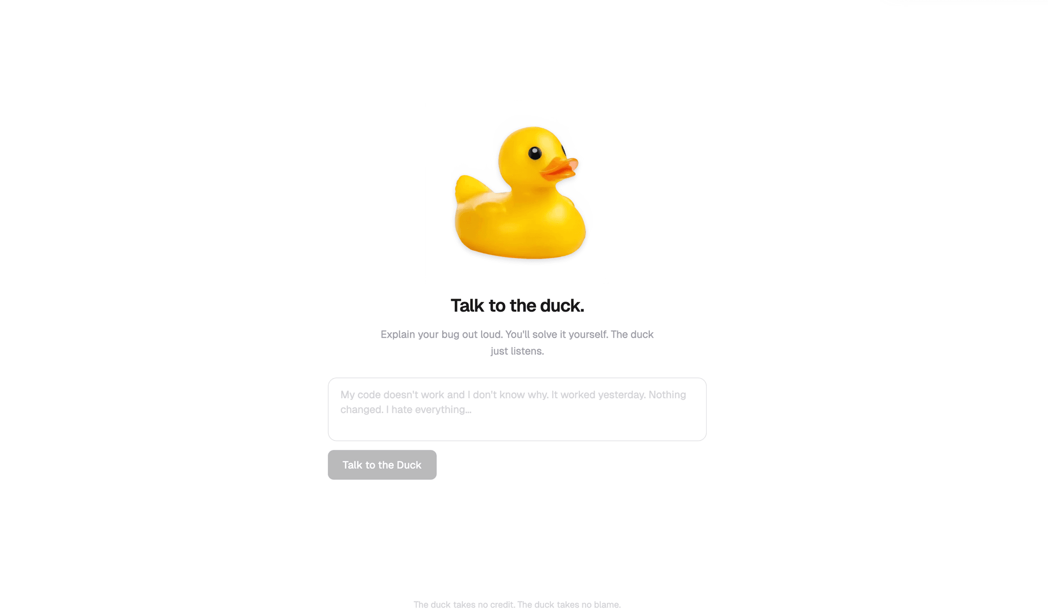 Screenshot 1 of Explain your bug to the duck