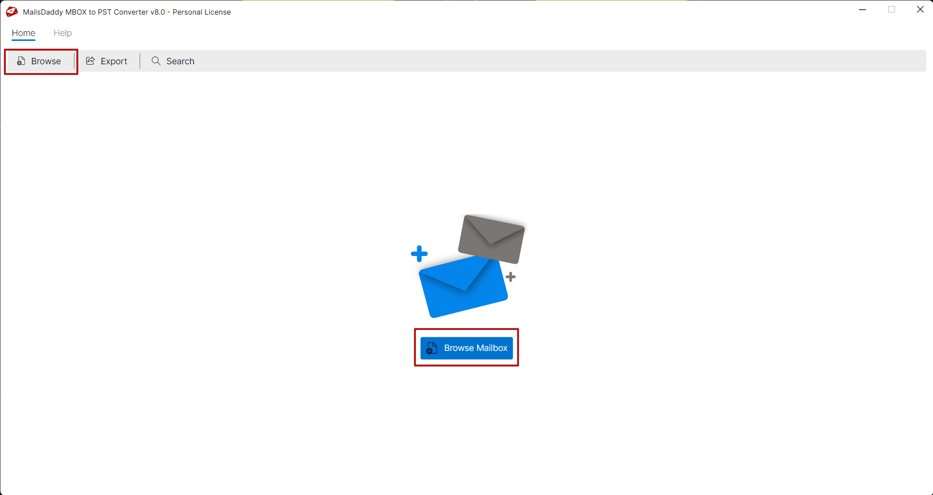Screenshot 1 of MBOX to PST Converter Tool