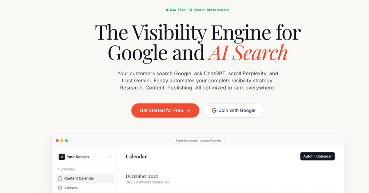 Screenshot 1 of Fonzy.ai