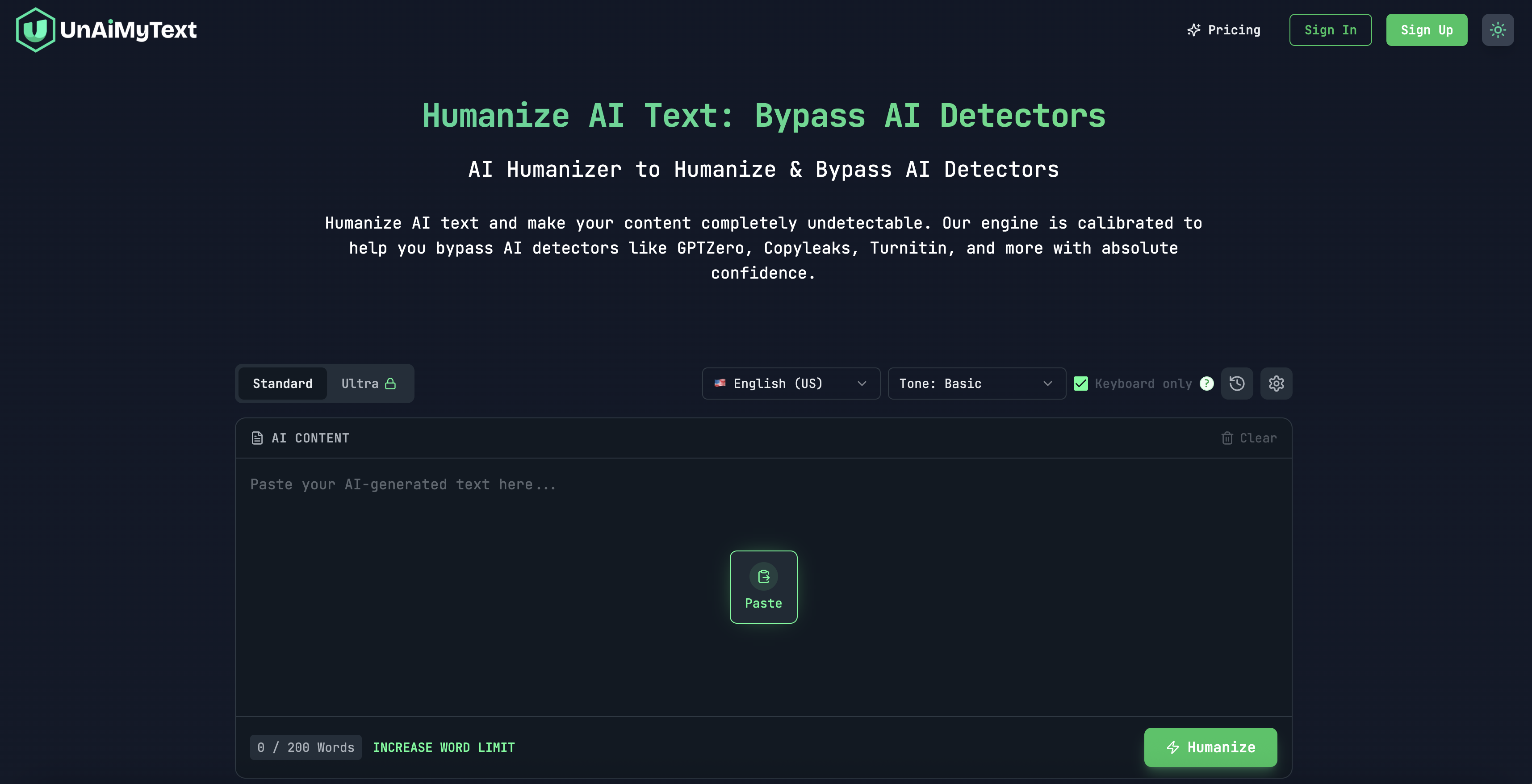 Screenshot 1 of UnAIMyText: Humanize AI Text