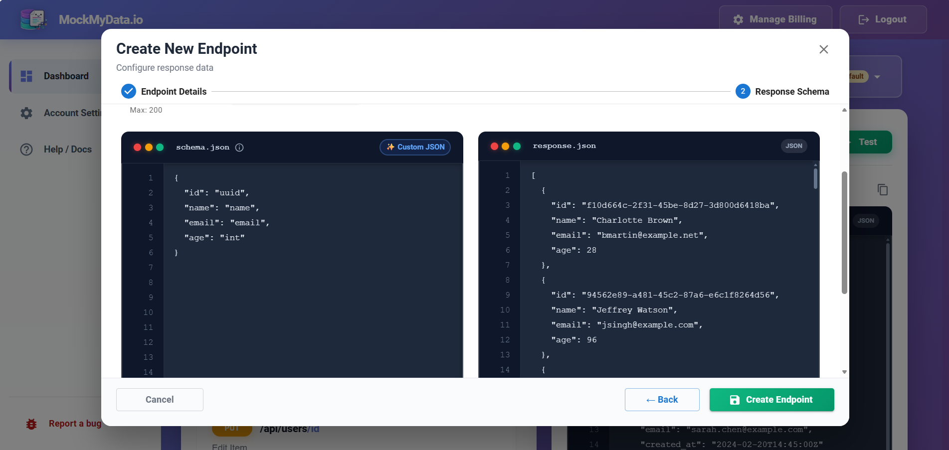 Screenshot 3 of MockMyData.io