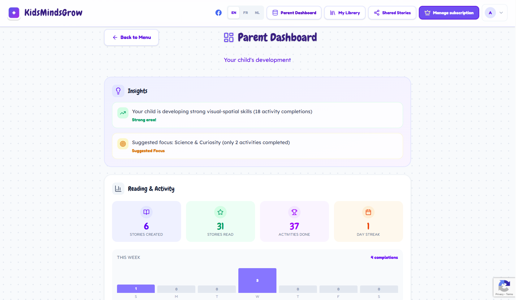 Screenshot 4 of KidsMindsGrow