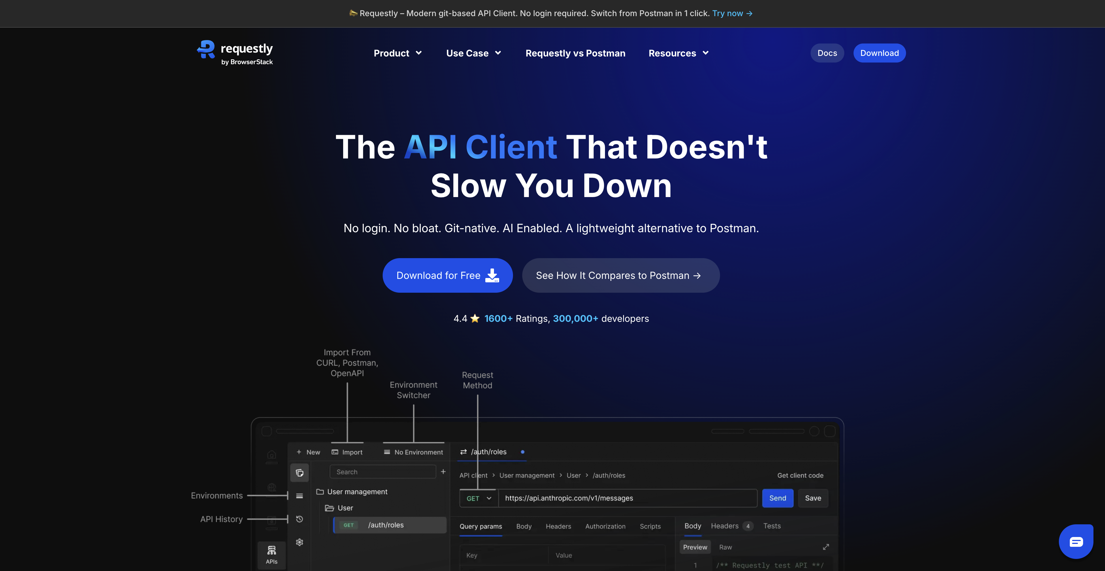 Screenshot 2 of Requestly API Client