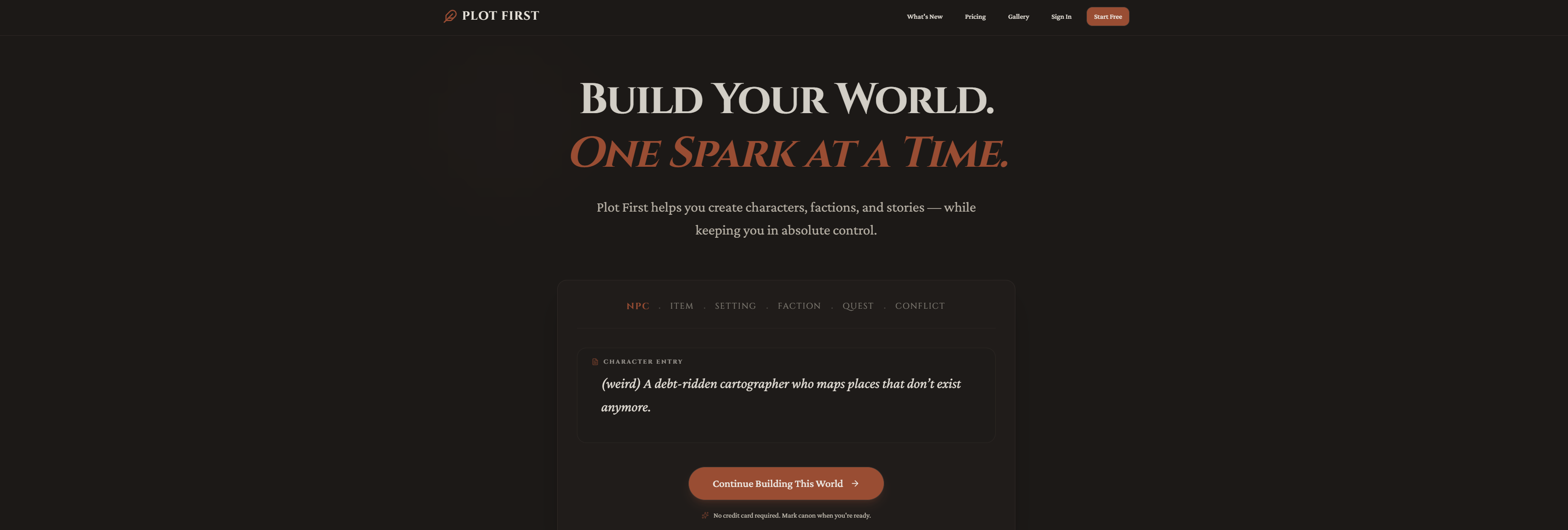 Screenshot 1 of Plot First