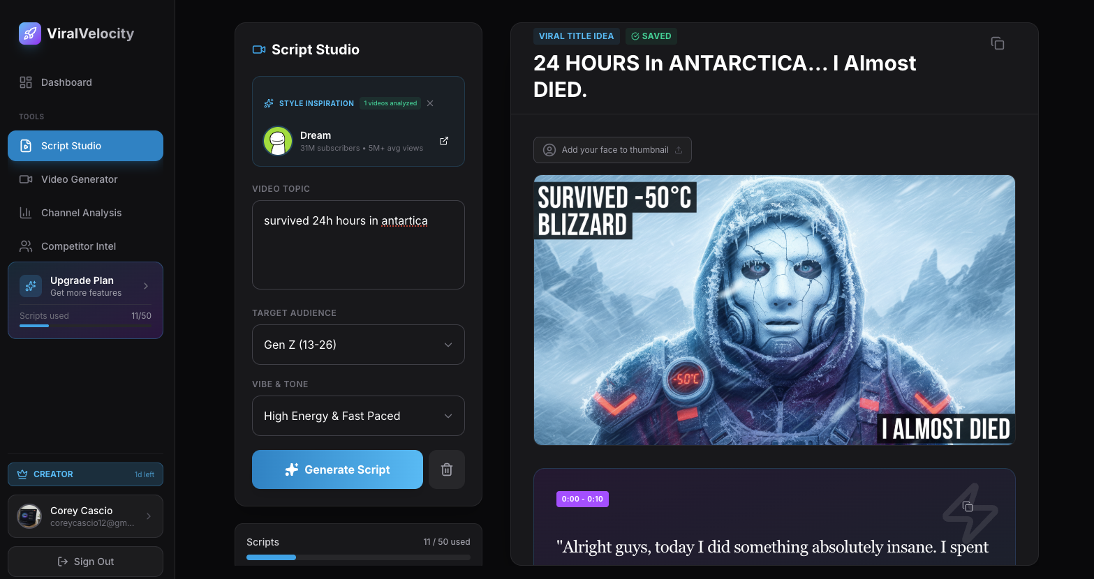 Screenshot 5 of Free YouTube Script Generator