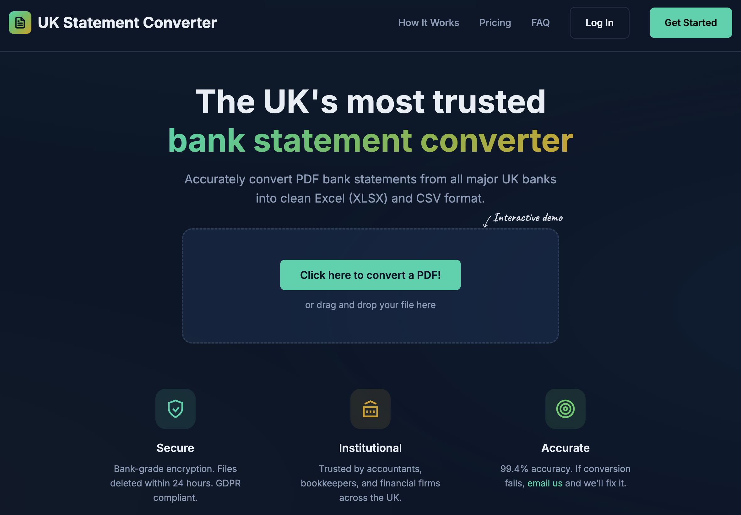 Screenshot 2 of UK Statement Converter