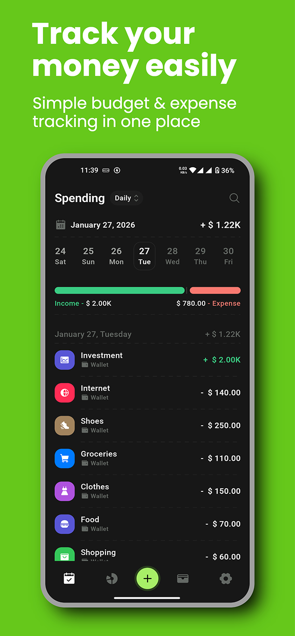 Screenshot 1 of Penny: Budget & Expense App