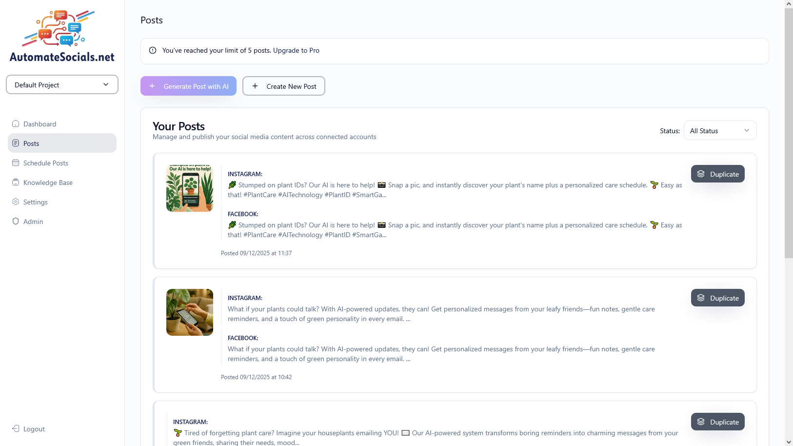 Screenshot 1 of Automate Social