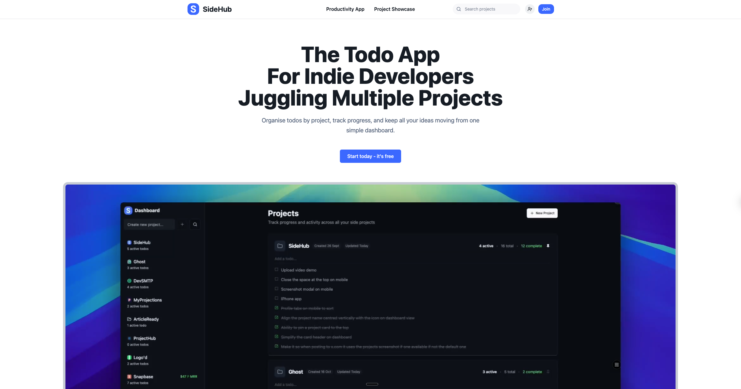 Screenshot 1 of SideHub