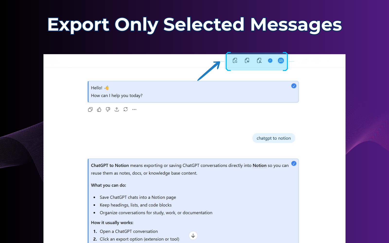 Screenshot 6 of Export ChatGPT Conversation Extension