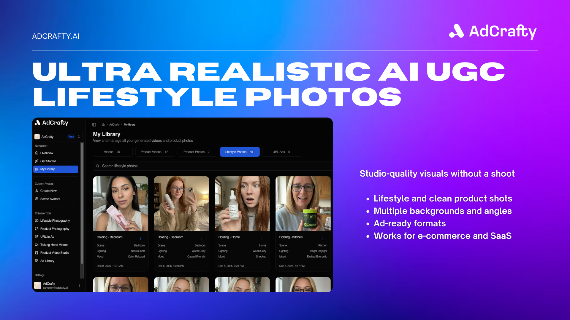 Screenshot 2 of AdCrafty | Realistic AI UGC Videos