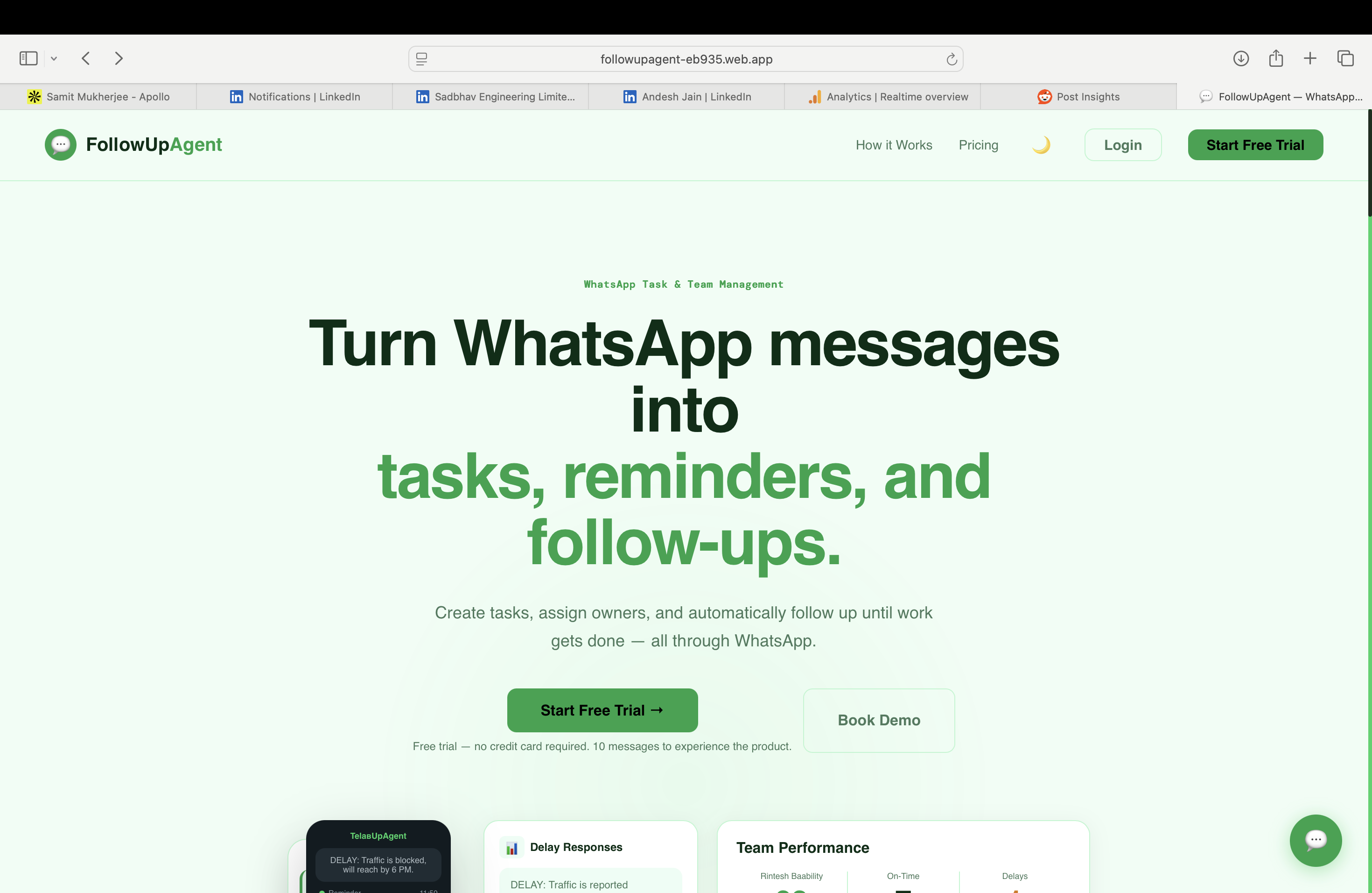 Screenshot 1 of FollowUpAgent