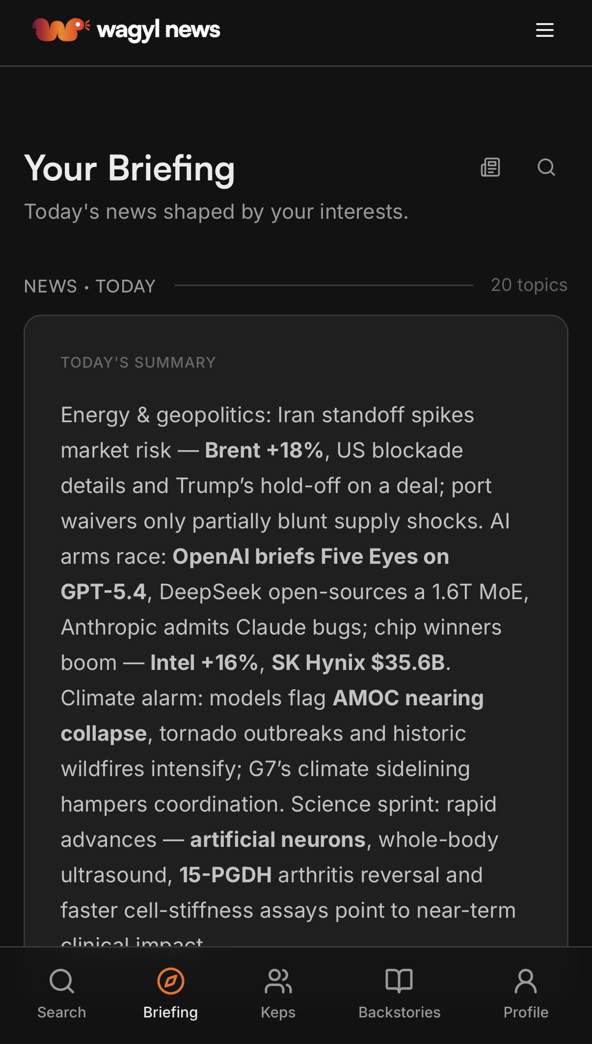 Screenshot 2 of Wagyl News