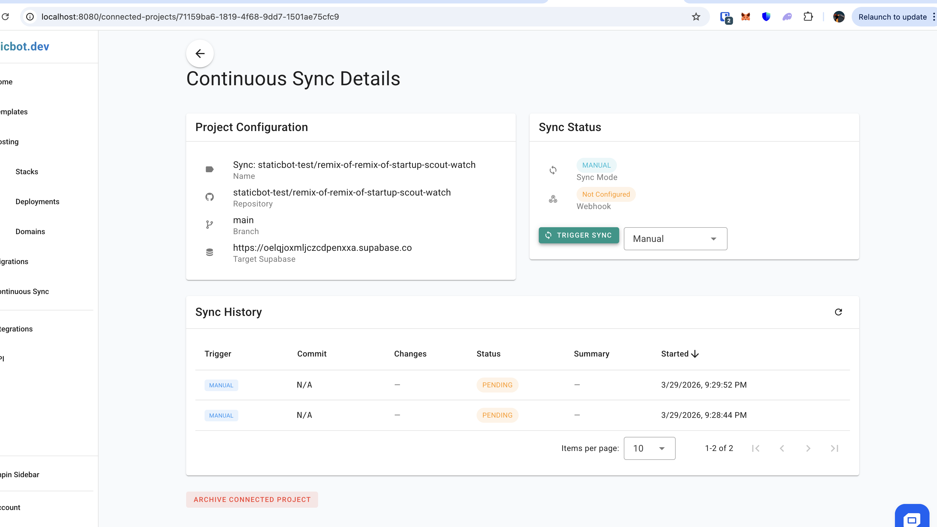 Screenshot 5 of Staticbot.dev