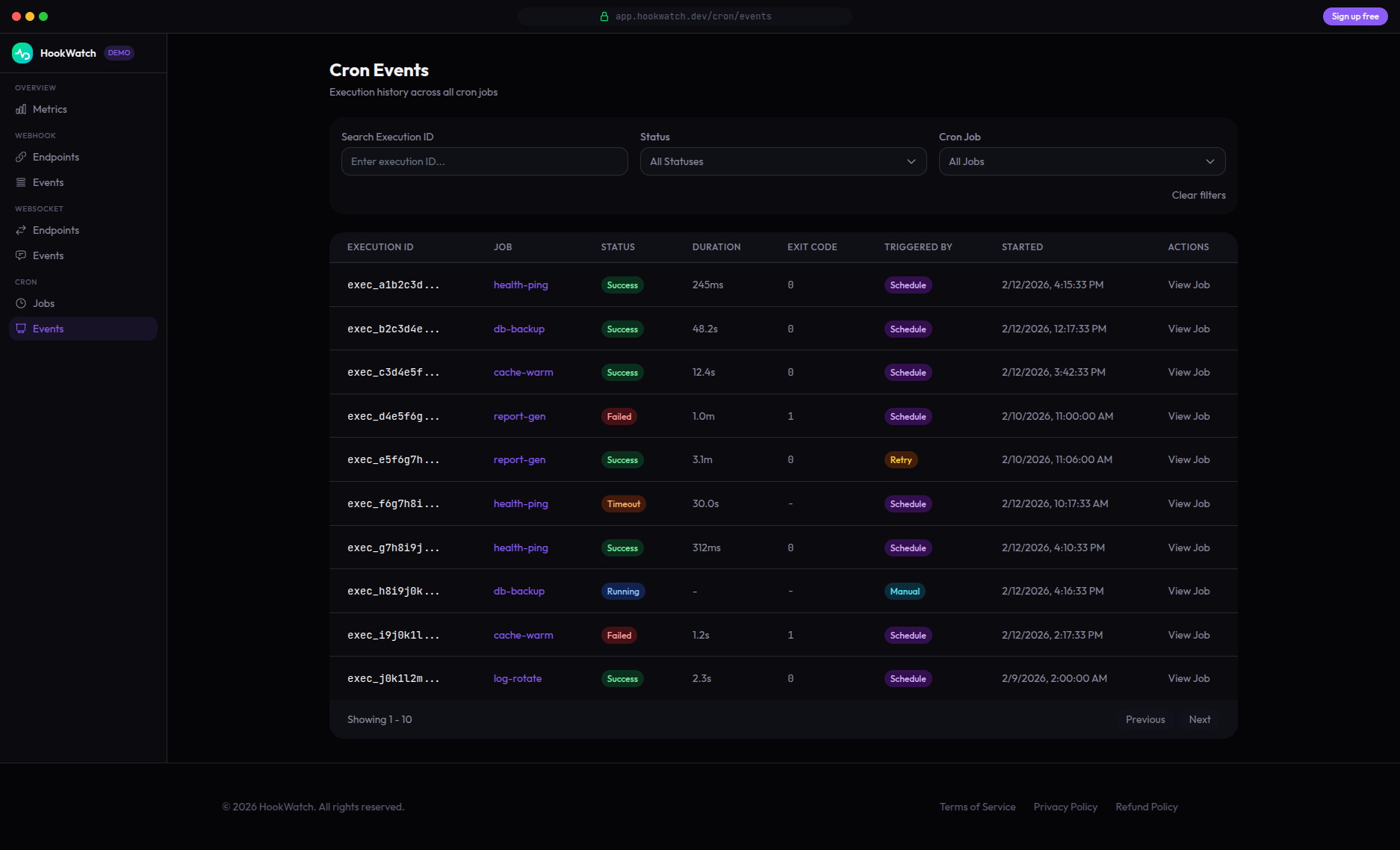 Screenshot 1 of HookWatch